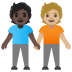 people holding hands, dark skin tone, medium-light skin tone